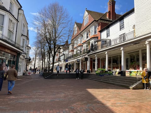 Within Historic Pantiles next to Royal Wells