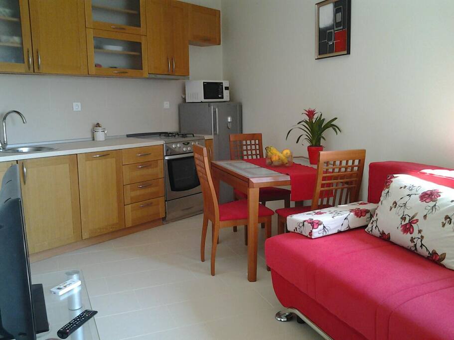 Kitchen and living room