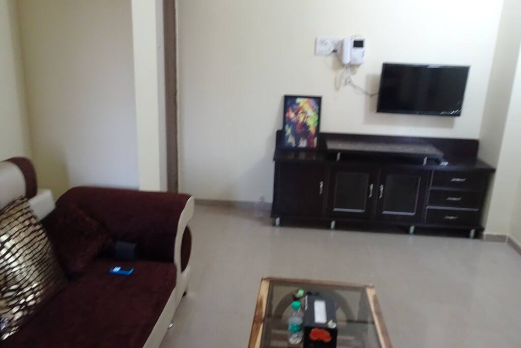 Hall area having LED TV