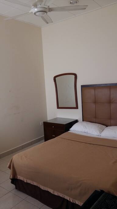 Master bedroom with aircond and attached bathroom.