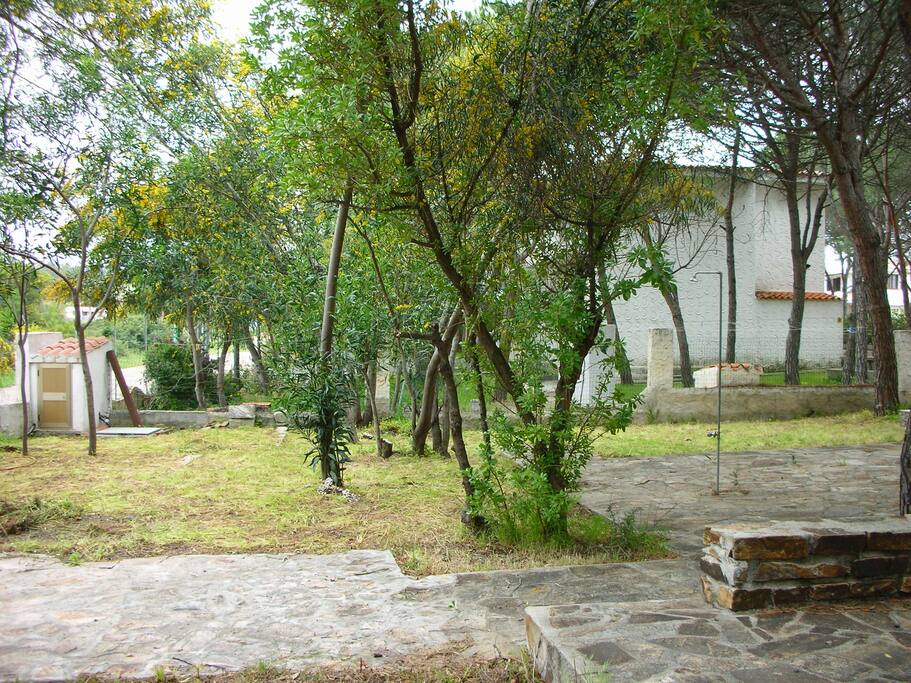 cortile e parcheggio