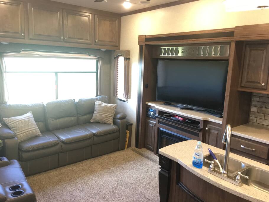 Couch is also hid-a-bed
Chairs are heated massagers
