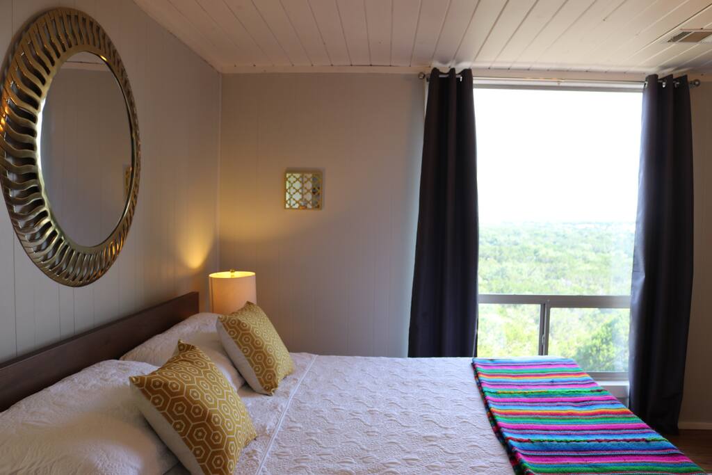 Views from the large bedroom window