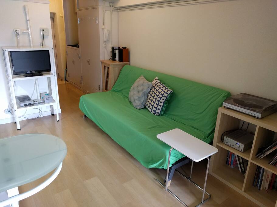 Living room with sofa-bed
