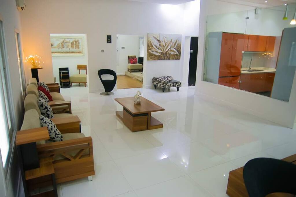 Large well furnished living room space