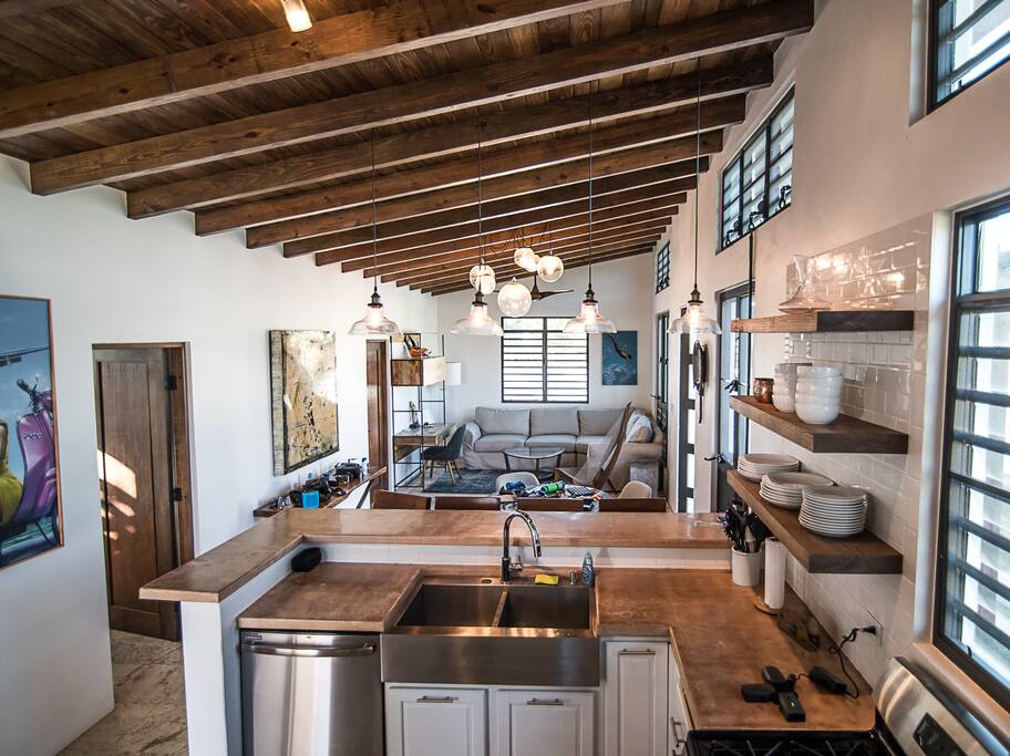Fresh and modern open living and dining