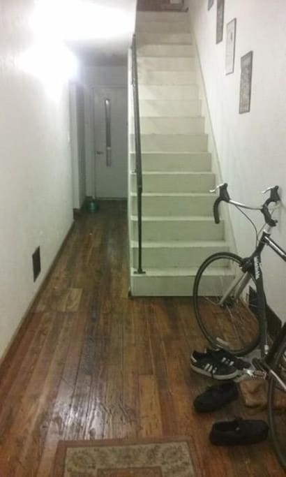 The entrance way.