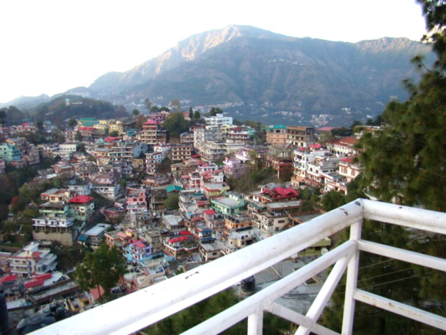 Outside view of Mount Karol from balcony of Super Deluxe suite