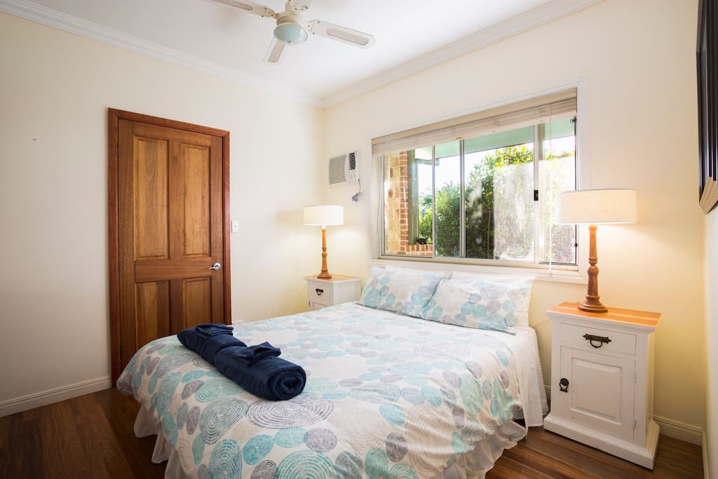 Main bedroom with access to a verandah