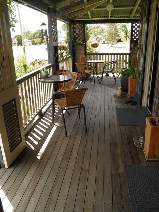 One of the verandahs to relax on