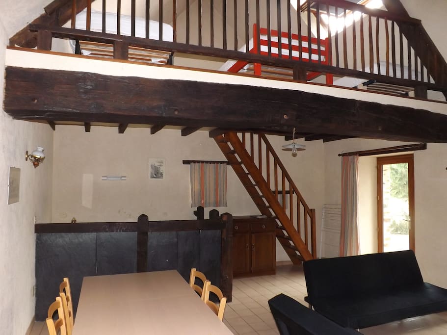 Gîte salon mezzanine