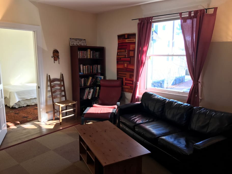 Living area looking towards second bedroom