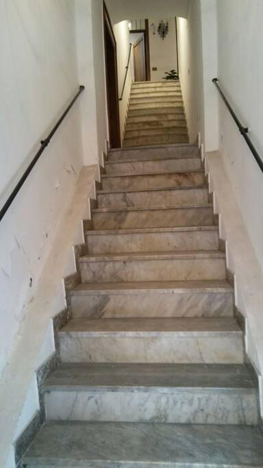 Stairs to inside entrance
