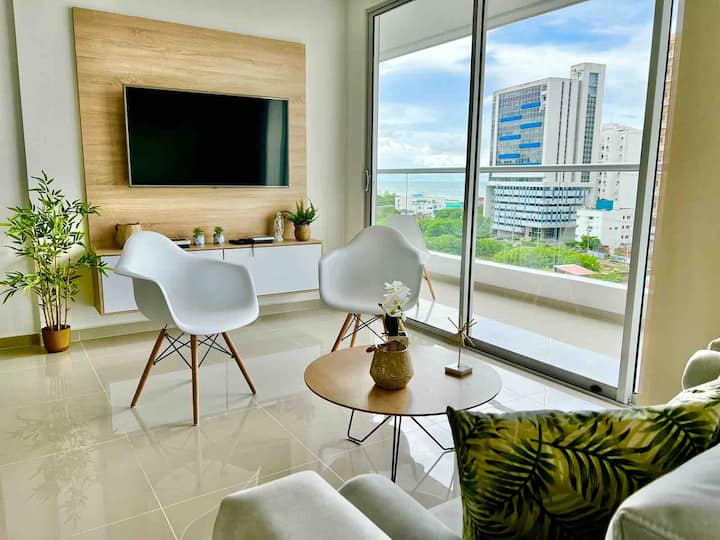 2 Hab Piso 6 | Vista Al Mar | Piscina + Rooftop - Cartagena, Colombia