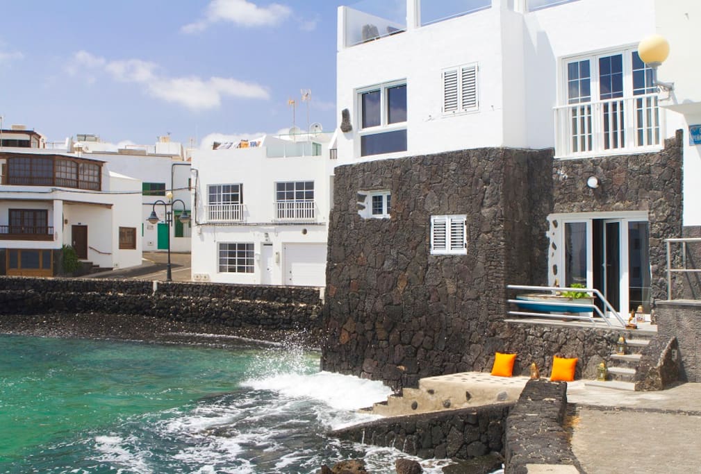 Pebbles is the ground floor with the sea lapping its shore