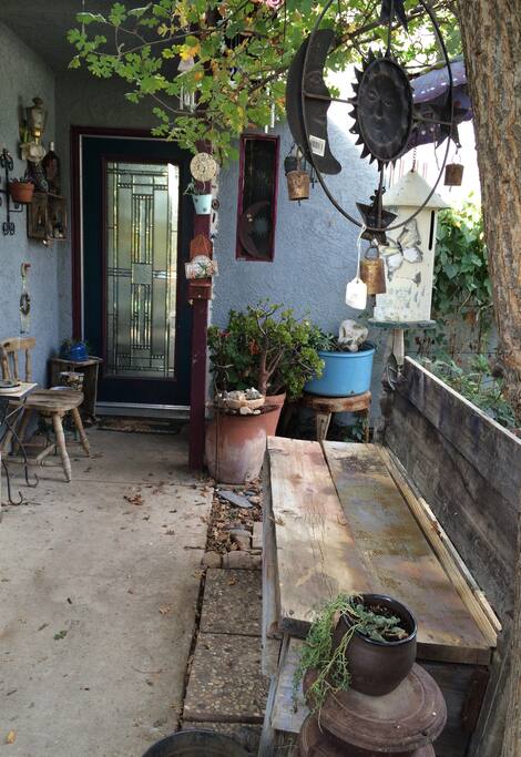 Shaded outside seating