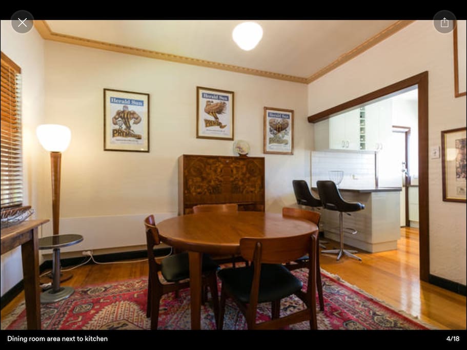 Dining room next to kitchen