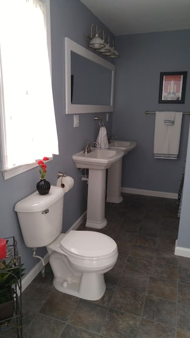 master bath and shower upstairs