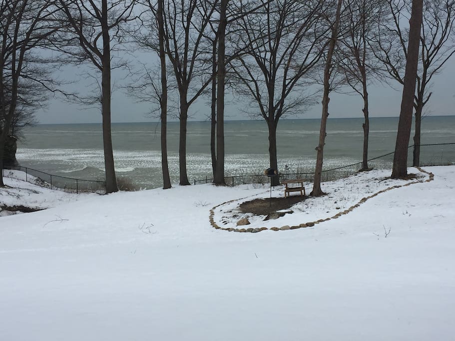 Even Beautiful During Cold Months--watch the water hit the rocks and form ice as it falls.