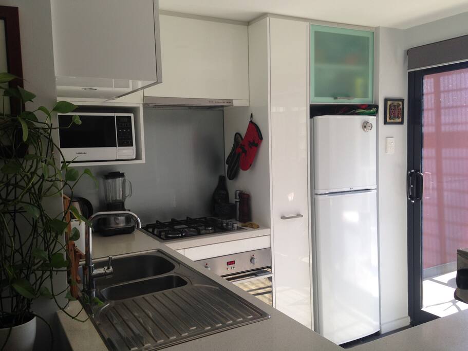 Our fully appointed kitchen. That's on the rare nights you won't be enjoying Beaufort St amazing cafes and restaurants.