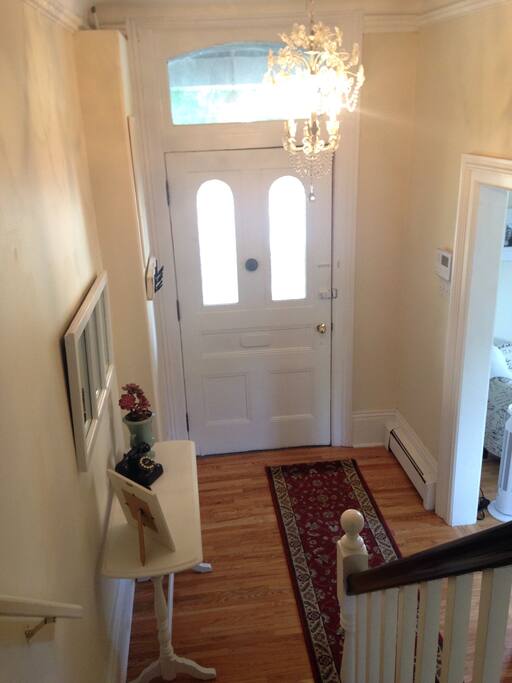View of the front entrance; welcome to your temporary home!