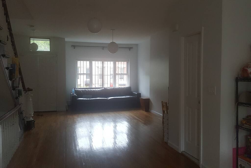 living room (and door to 1/2 bath)