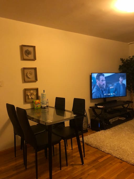 Dining table in the living room