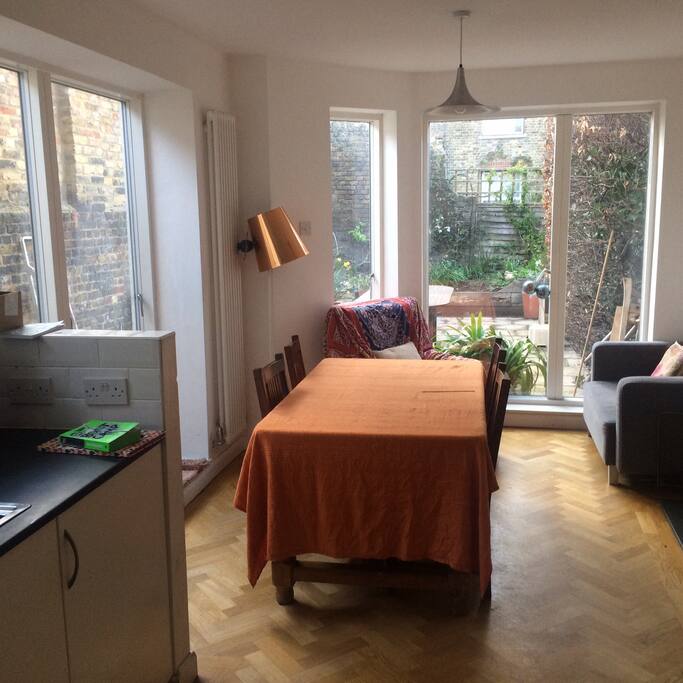 Two living rooms knocked into one make it very spacious