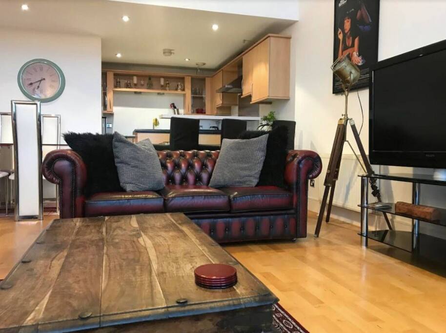 Luxury lounge and kitchen