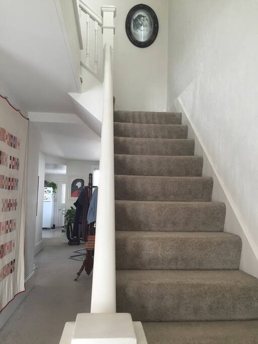 Welcome!
Up these stairs to your suite!