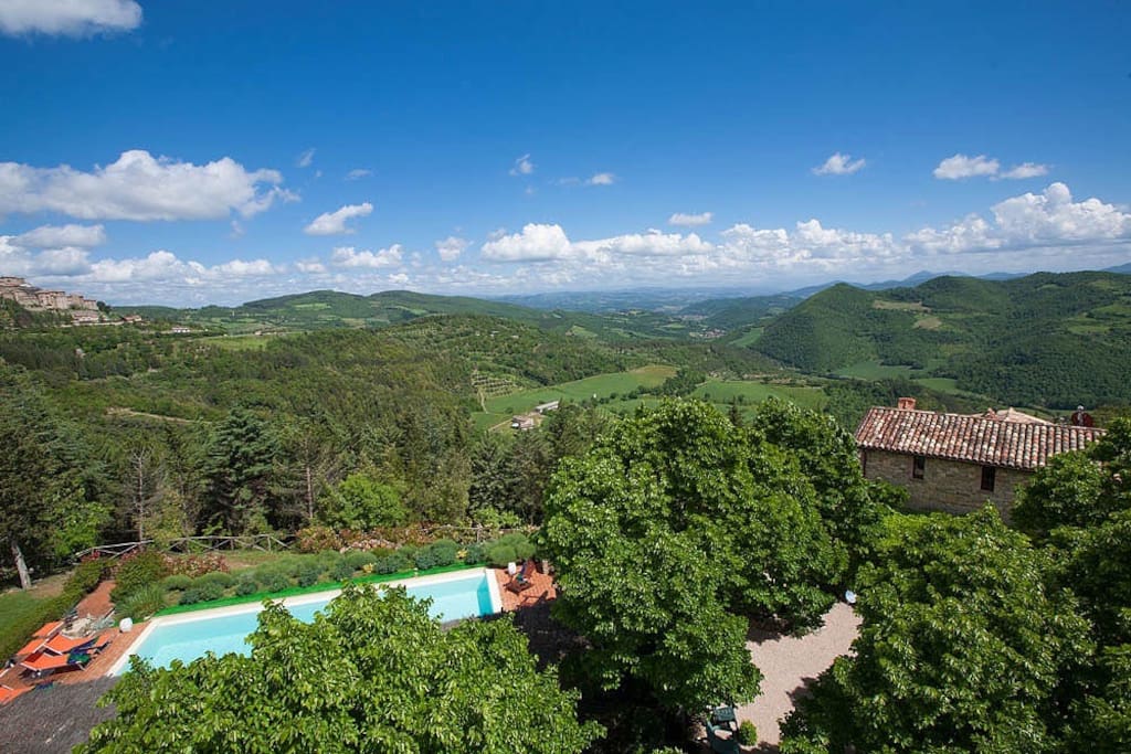 View of the surrounding valleys