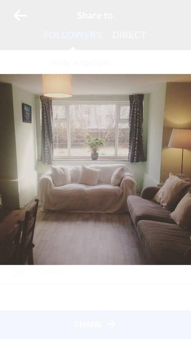 Lounge area looking out to private garden area