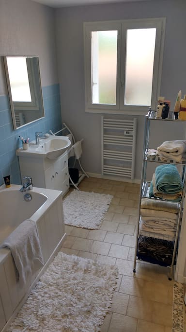Shared bathroom, shower and toilet