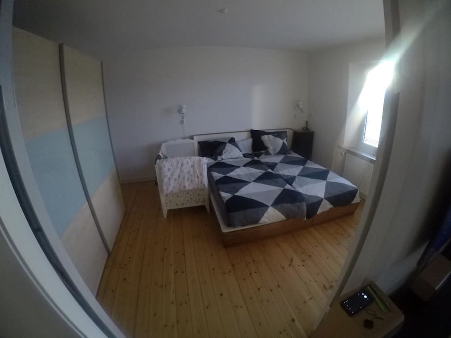 Master bedroom with king size bed
