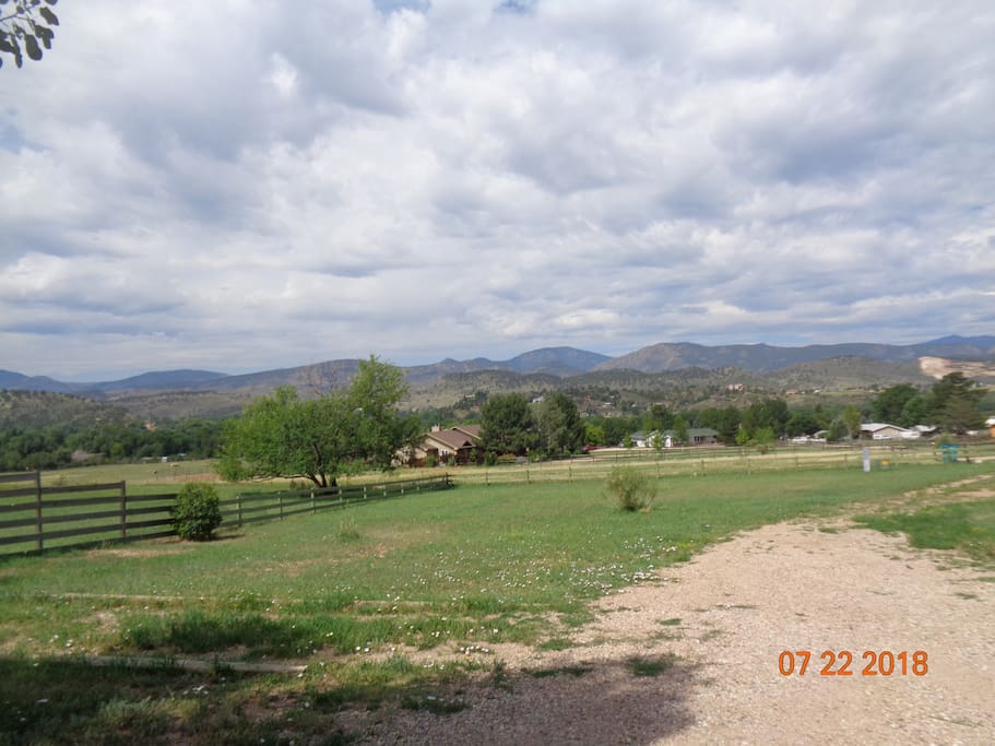 Million dollar view of the Rocky Mountains facing west