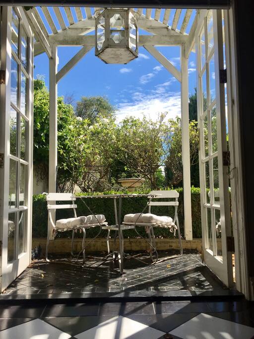 Private outdoor seating area