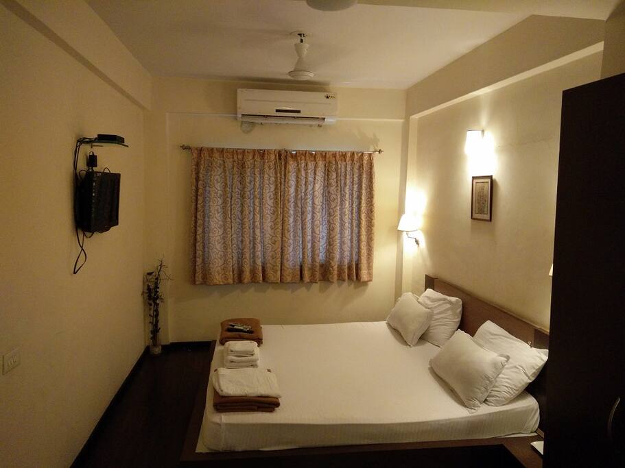 Comfortable Double bed with AC