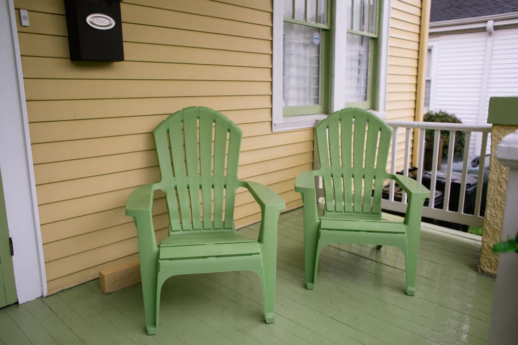 Seating on front porch.