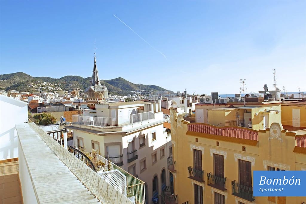 Breathtaking panoramic view of Sitges