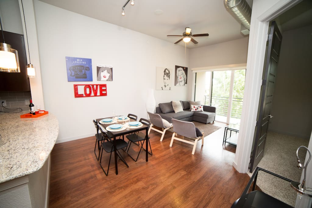 Dining and living room view