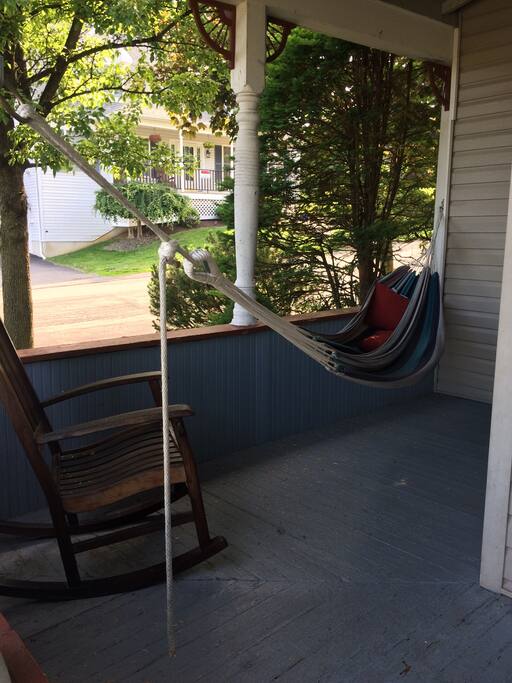 Hammock on the front porch.