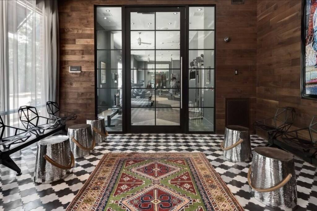 boutique hotel style lobby