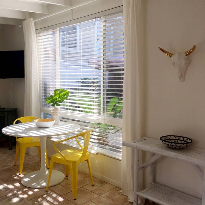 Lovely afternoon light on the dining table