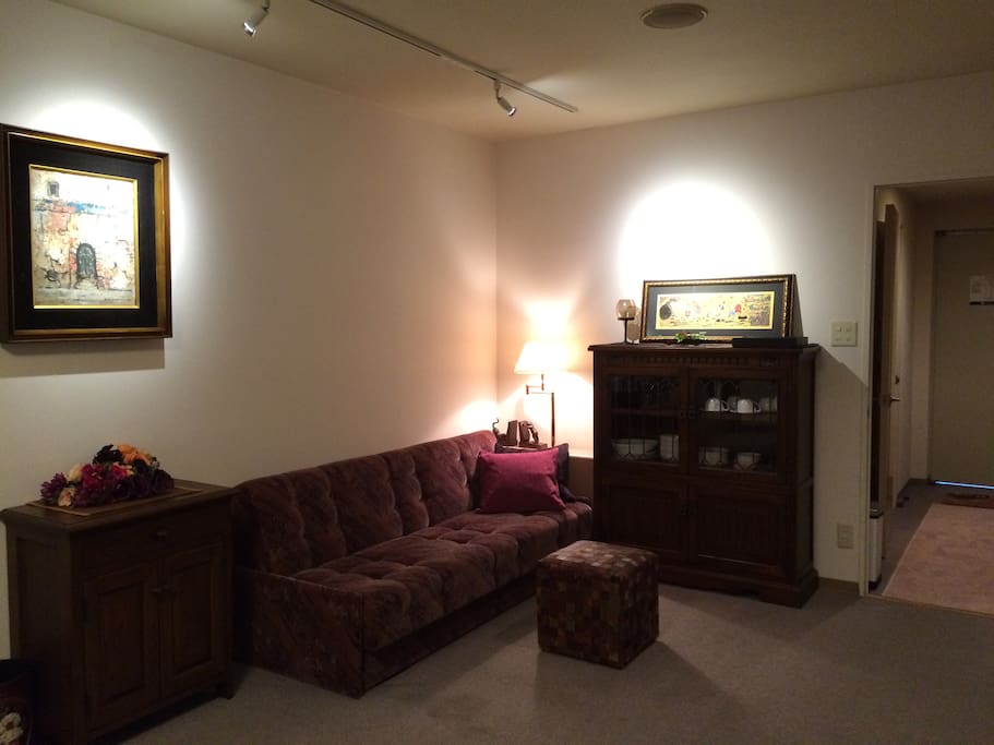 Living room& sofa bed
リビング、ソファーベッド