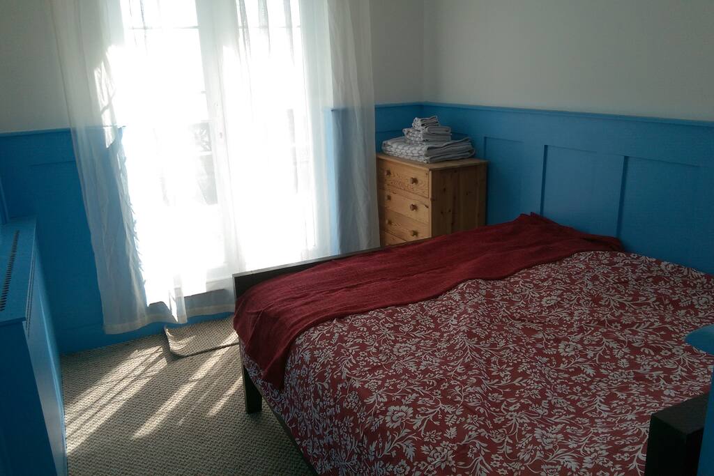 Bedroom one with king size bed and on suite