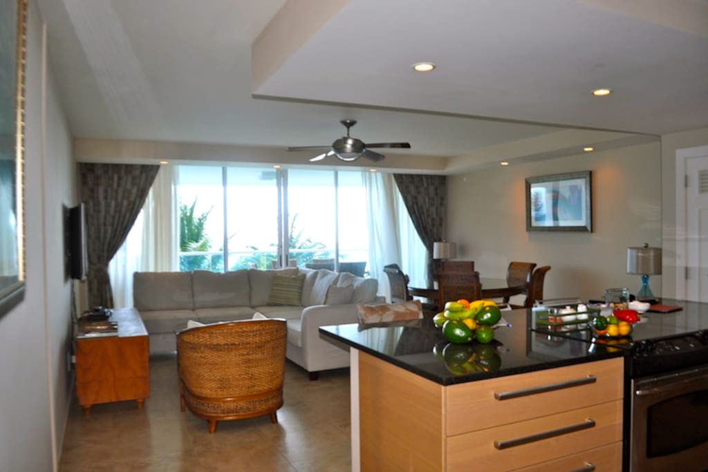 Kitchen, Living & Dinning Room