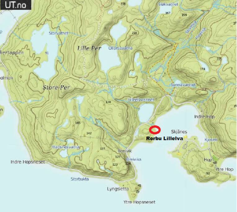 Mange topper å gå på tur til, vann og fiske i og terreng for småviltjakt.