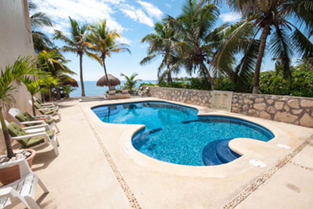 Beachfront Condo in North Akumal Condominiums for Rent in Akumal