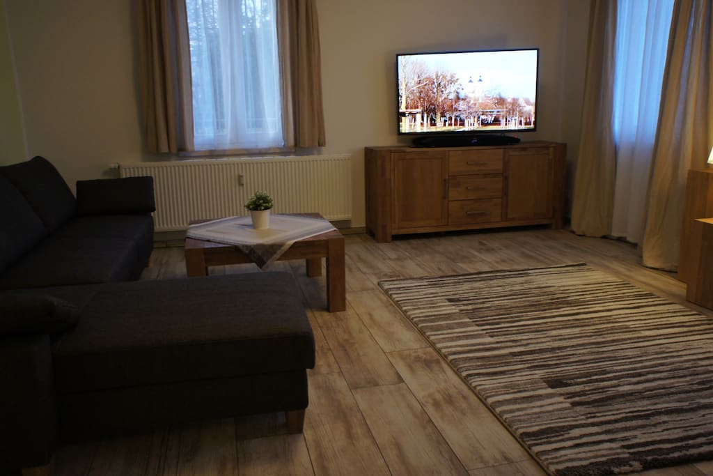 Die Couch zusammengelegt...