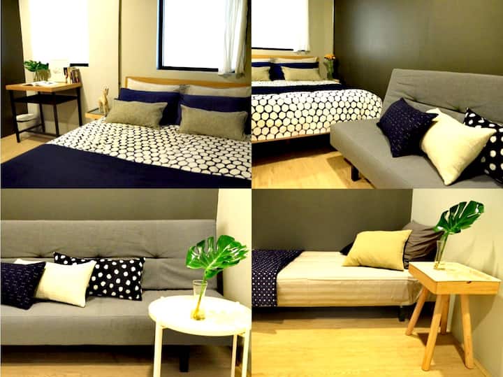 ❤SKU: K2072
- 24 mita za mraba nafasi ya kuishi kwa ajili ya watu 2 hadi 3.
- Kitanda cha ukubwa wa malkia na kitanda cha sofa.
 - Bafu la kujitegemea lenye eneo la kuoga lililotenganishwa na eneo la kuvaa nguo. 
- Internet TV. Na akaunti ya Netflix.
